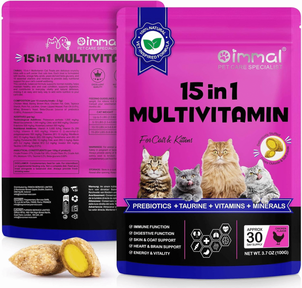 VOSIFSDIY 15-in-1 Cat Multivitamin Chews