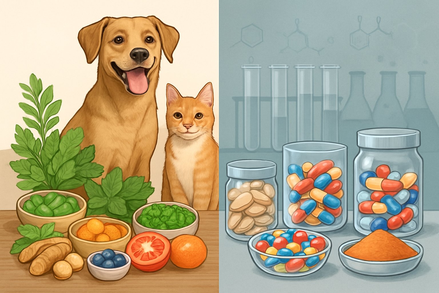 Natural vs. Synthetic Pet Supplements